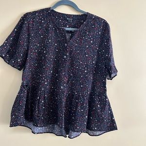 Madewell peplum top -medium